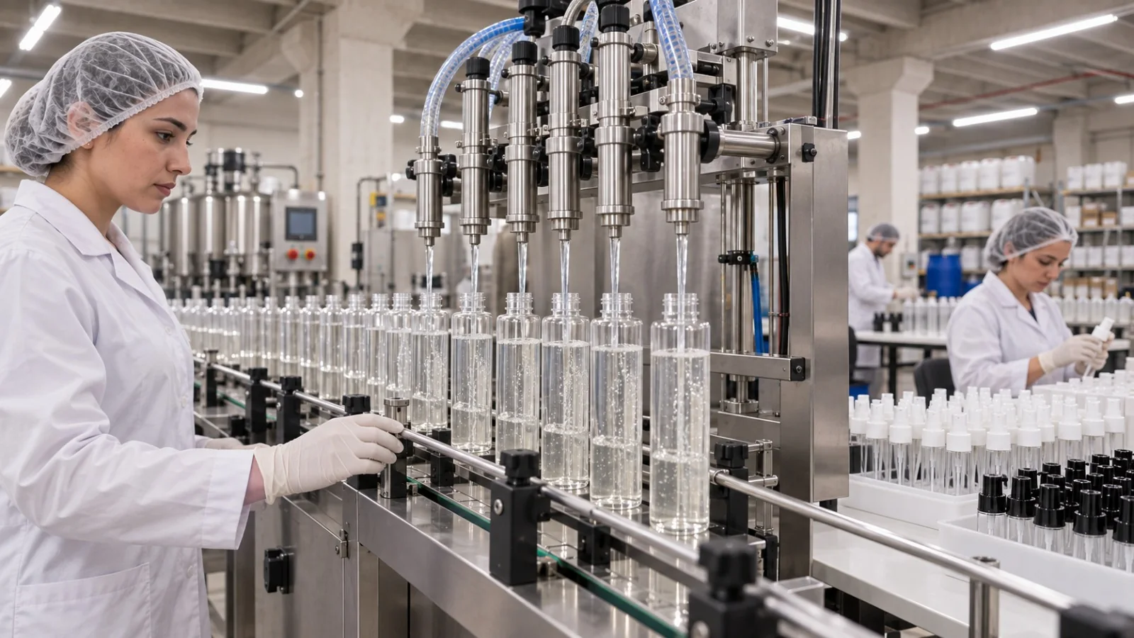 Kozmetik dolum ve üretim çalışması