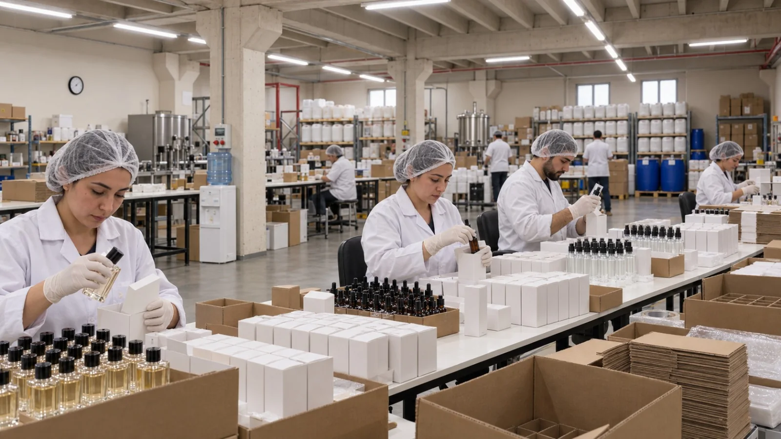 Kozmetik ürün paketleme ve kutulama alanı