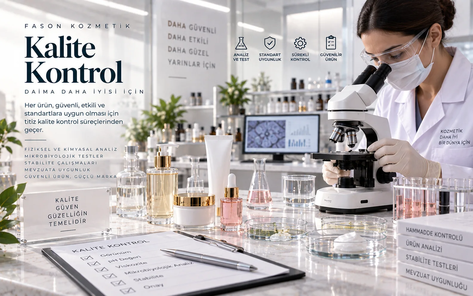 Kozmetik üretiminde kalite kontrol ve ölçüm süreci